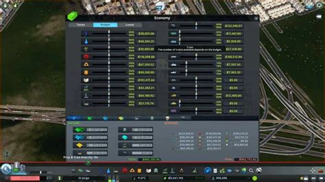 city skylines budget sliders